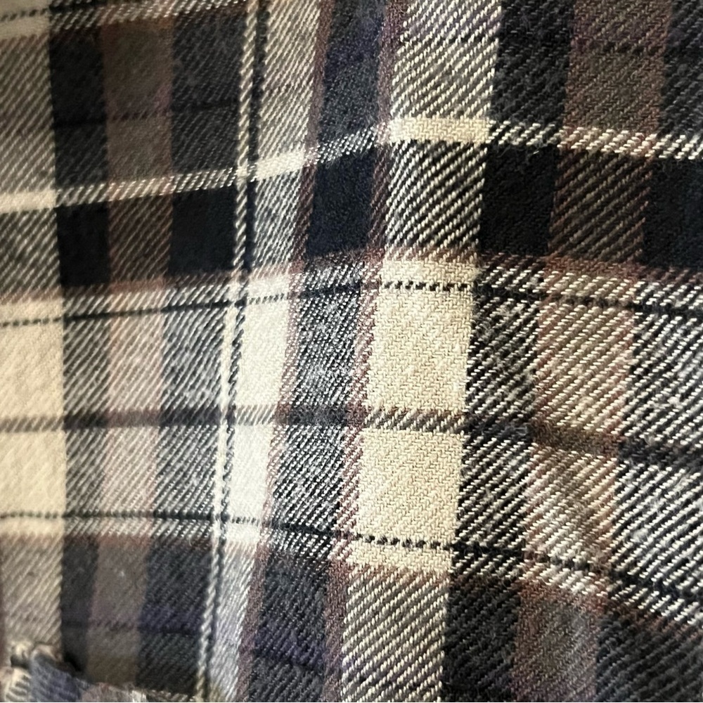 Men’s Woolrich Button Down Long Sleeve Plaid Shirt L Checkered Check Vintage - Picture 12 of 12
